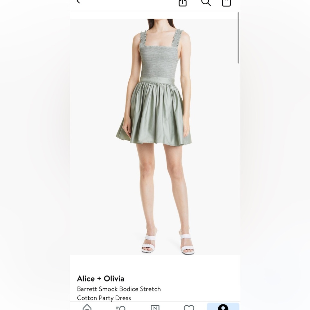FINAL PRICE DROP 6 Alice + Olivia Barret Smock Bodice Mini Dress
